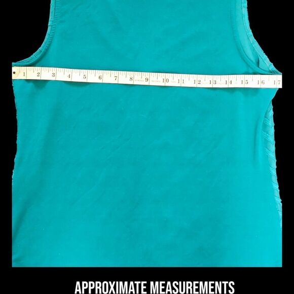 MARKET & SPRUCE Women's NEW Turquoise Geometric Print Sleeveless Tank Top S - Picture 13 of 15